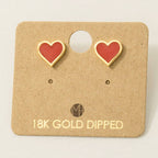 Red & Pink Mini Heart Earrings
