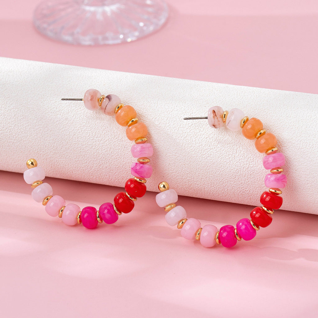 Rainbow Hoop Earrings