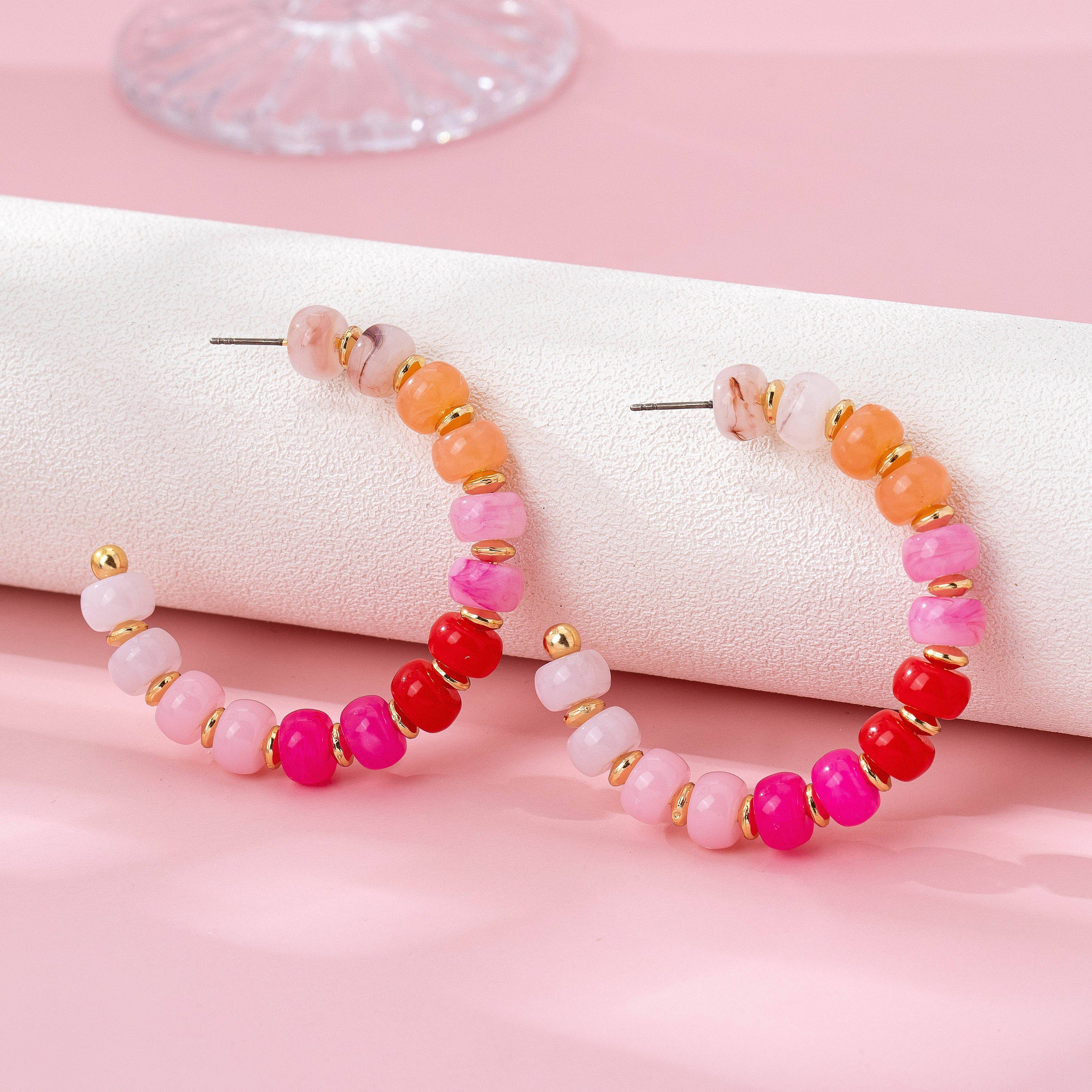 Rainbow Hoop Earrings