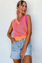 Chevron V Neck Sweater Vest