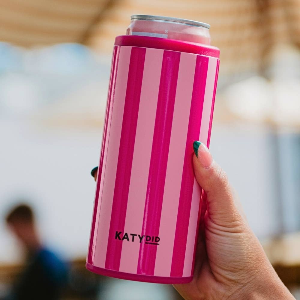 Pink & Hot Pink Slim Koozie