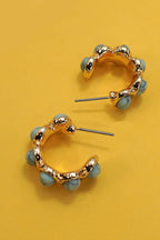 TURQ HOOP EARRINGS