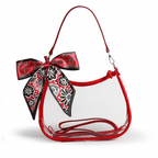 NC State Wolfpack Sara Clear Purse with Skinny Scarf