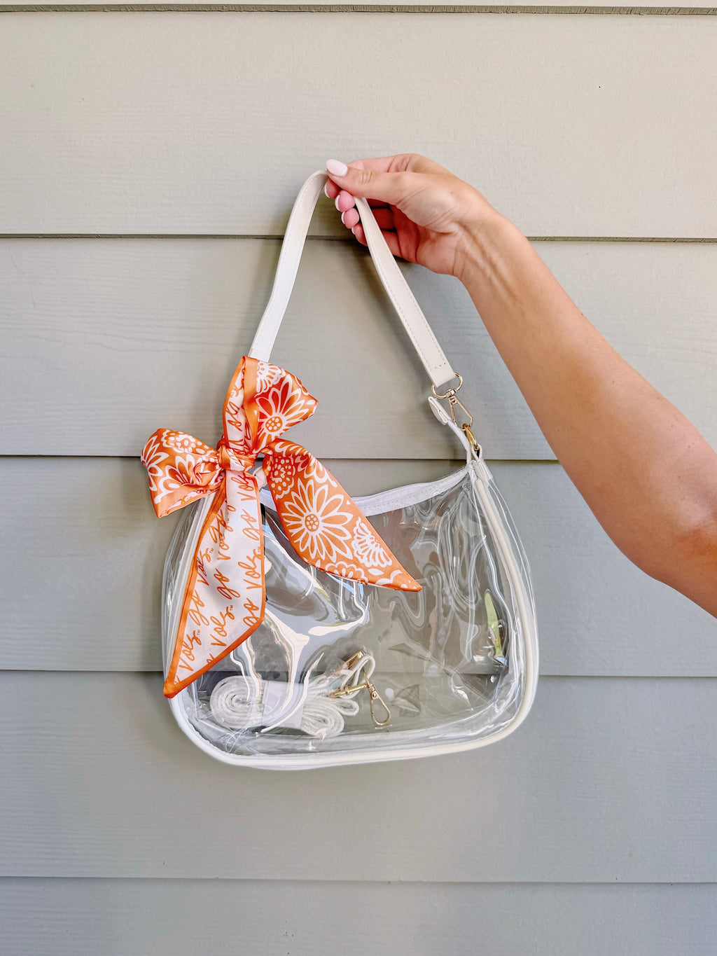 Tennessee Volunteers Sara Clear Purse with Skinny Scarf
