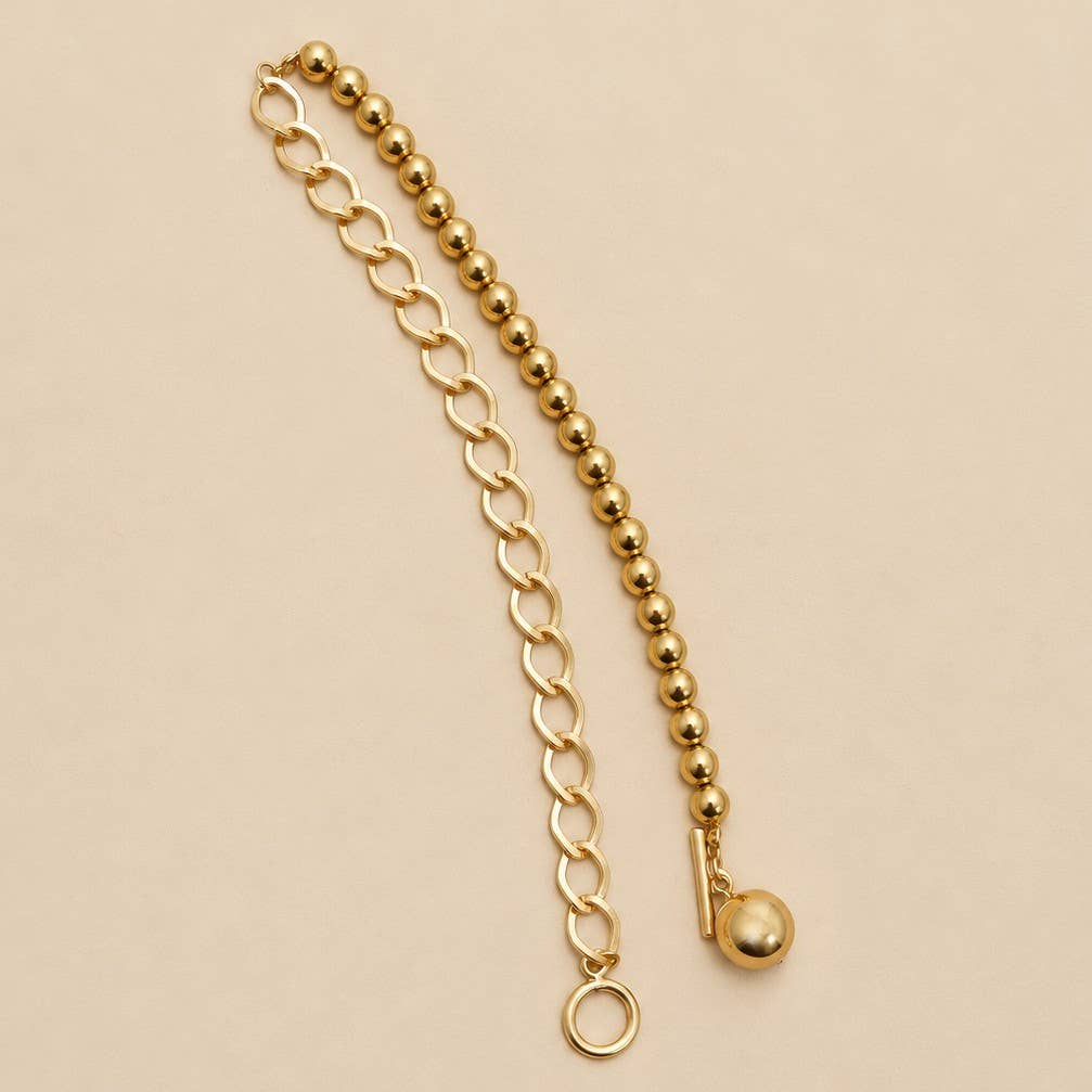 Round Bead Pendant Necklace