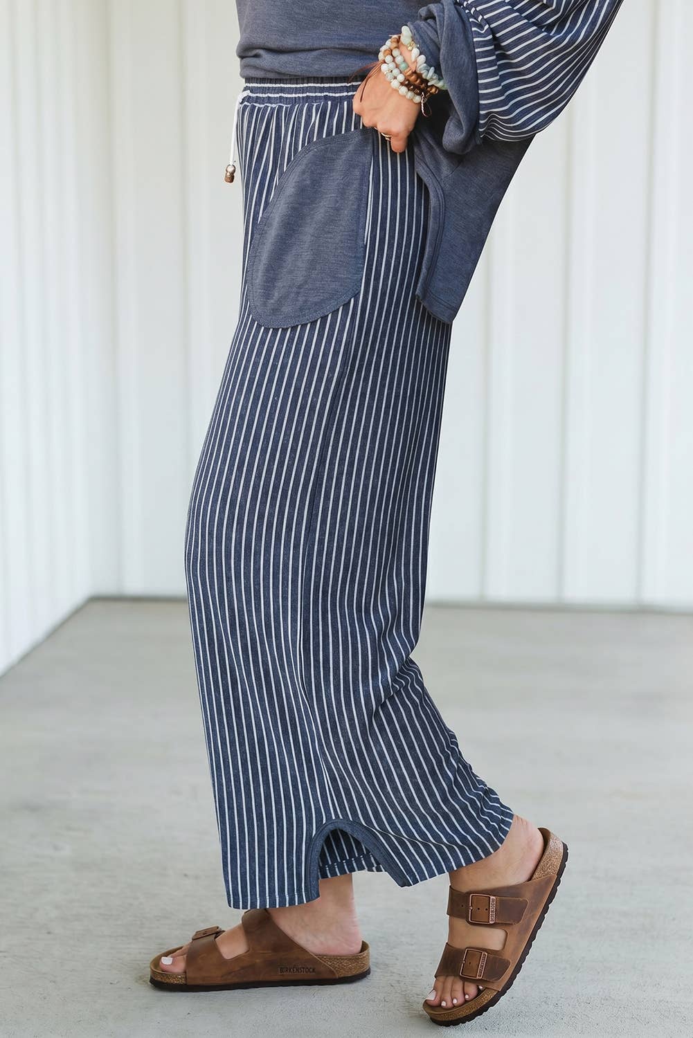 Striped Patchwork Pocket Lounge Set