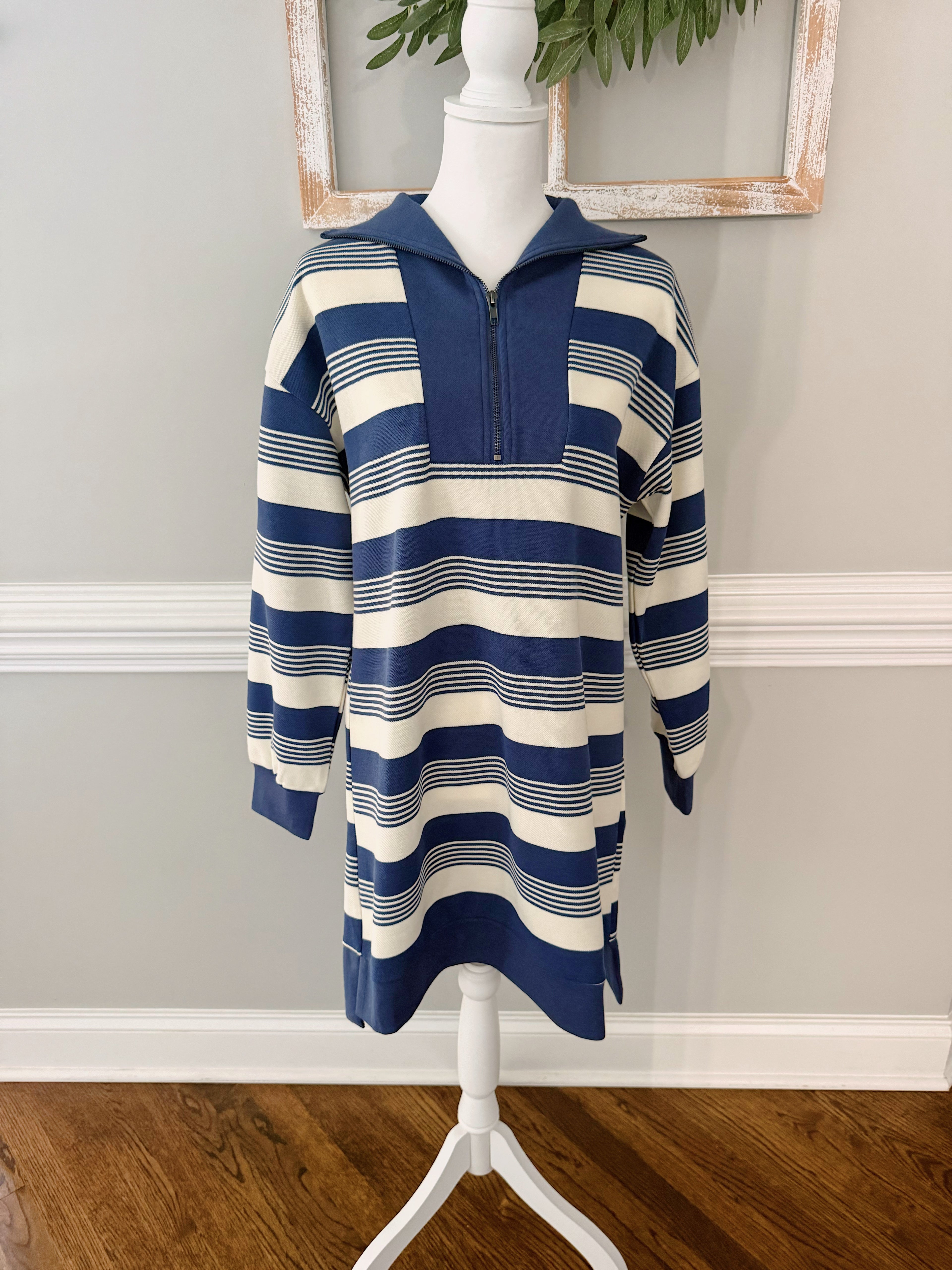 Paige Stripe Zip Up Dress
