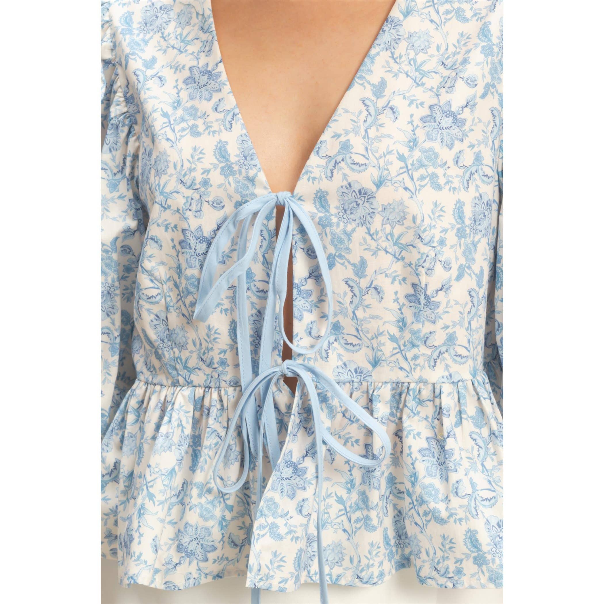 Reece Floral Tie-Front Top