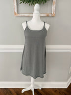 Emily Checkered Knit Romper Dress