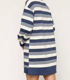 Paige Stripe Zip Up Dress