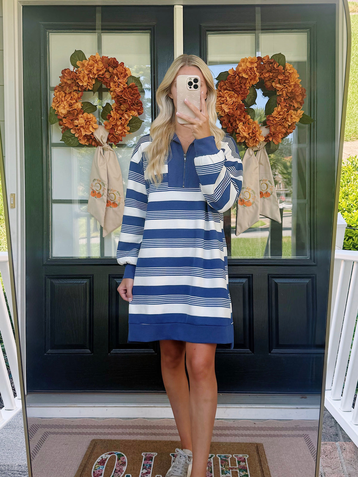 Paige Stripe Zip Up Dress