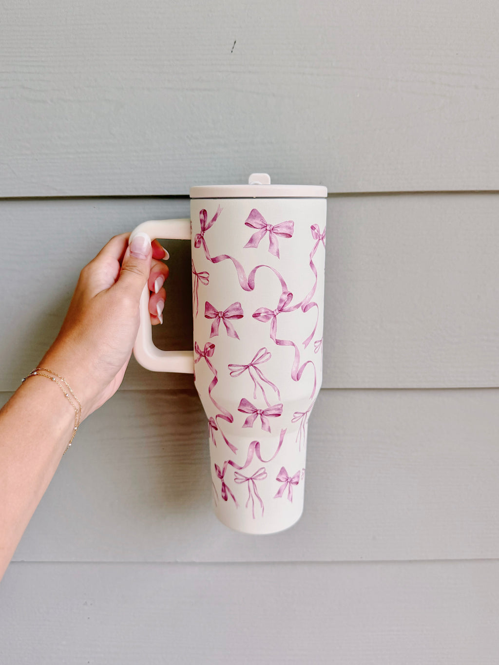 LAVENDER BOW TUMBLER
