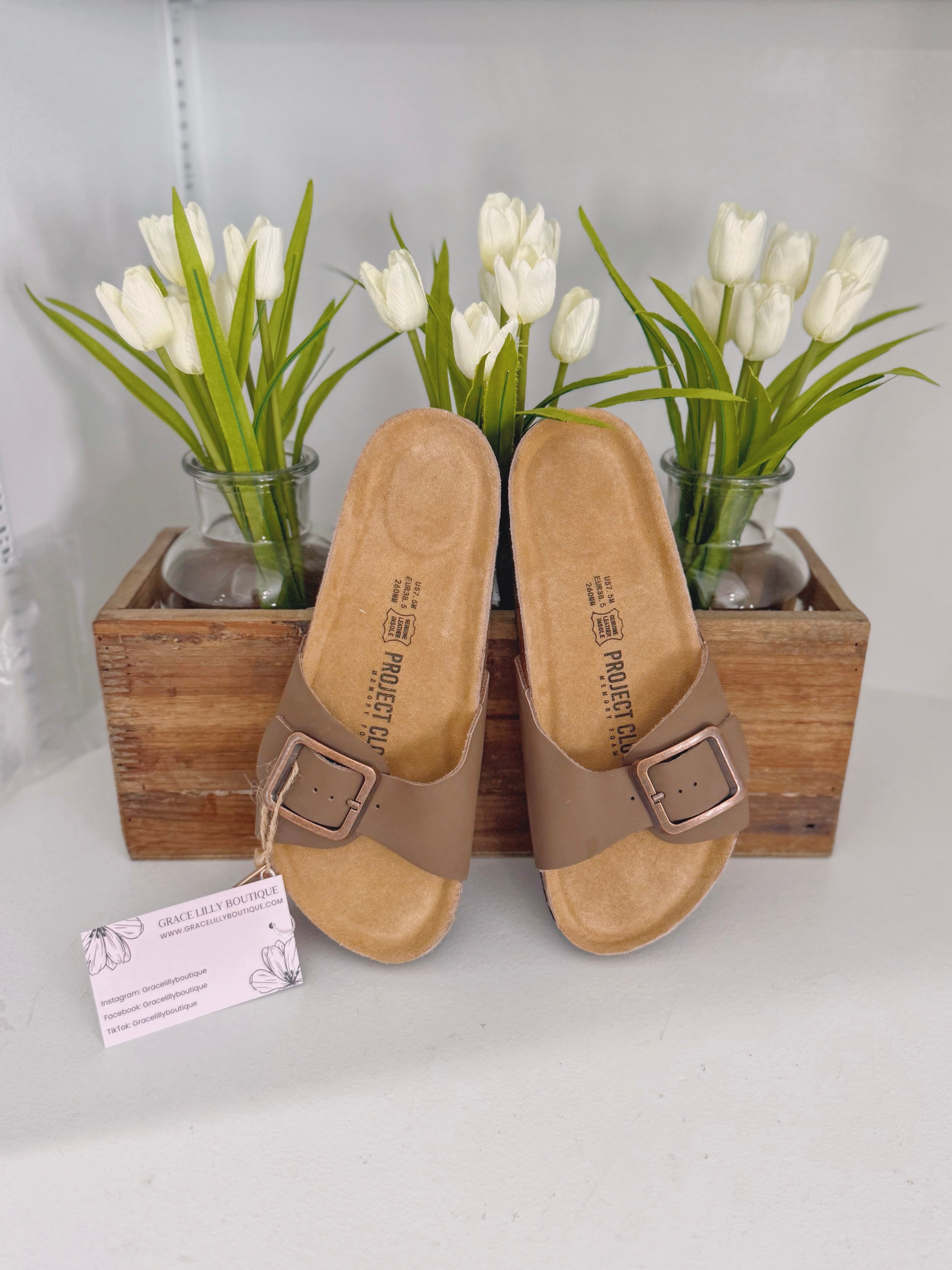 Buckle Slide on Sandals