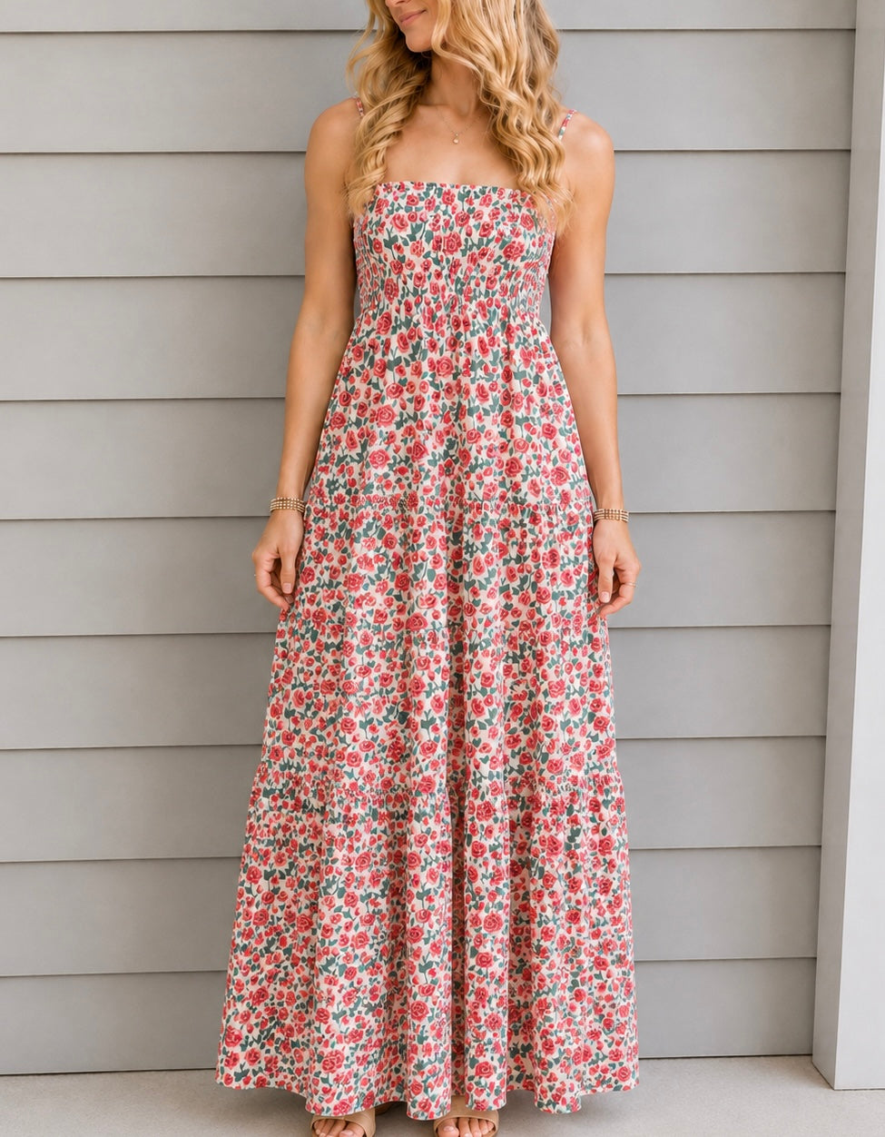 Whimsical Roses Floral Dress