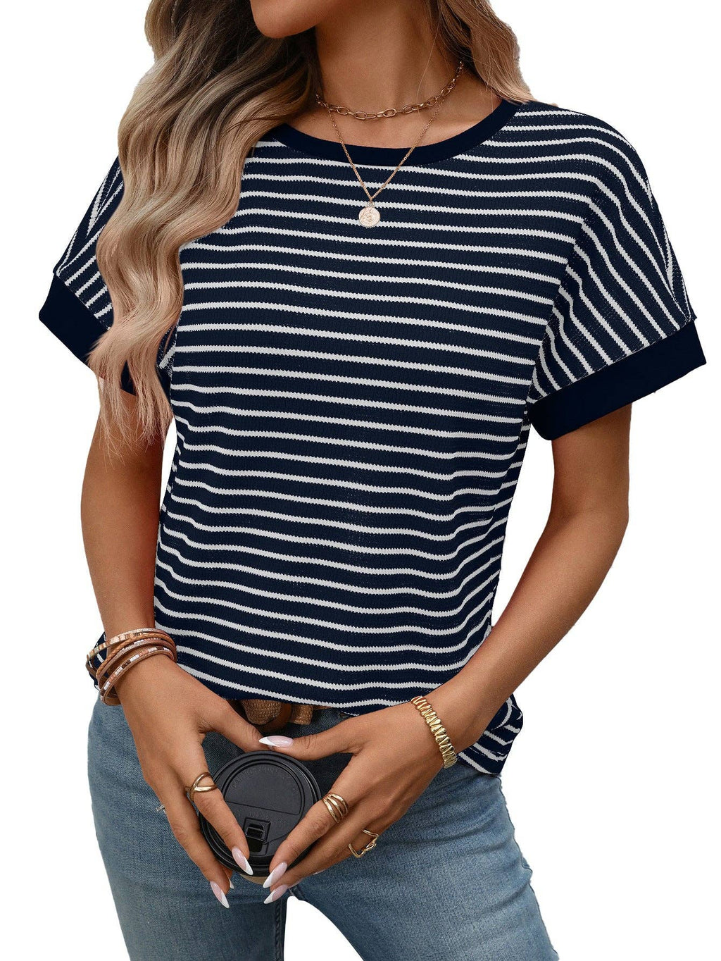 Calliope Striped Knit Top