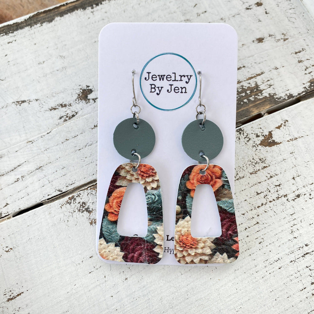 Autumn Array of Flowers Earrings