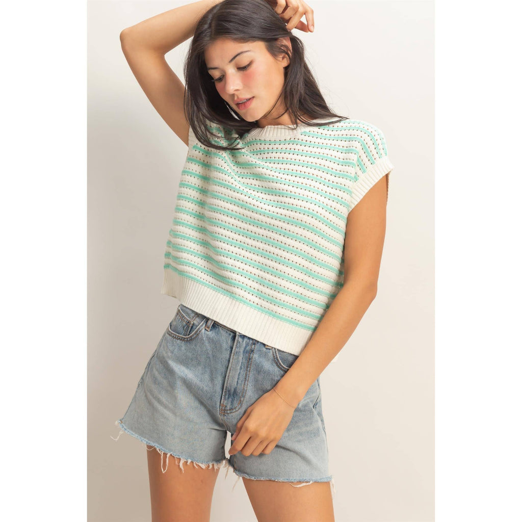 Sadie Striped Crew Top