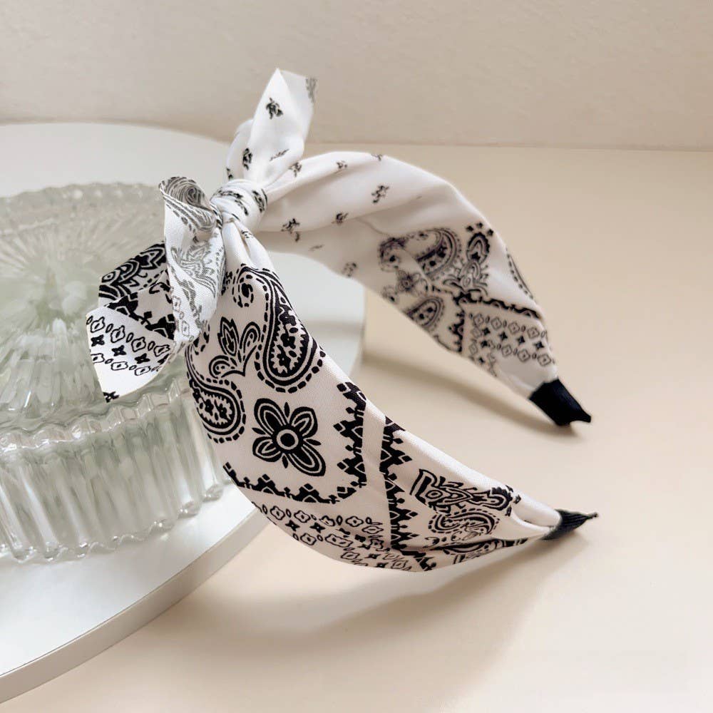 BOW PAISLEY HEADBAND