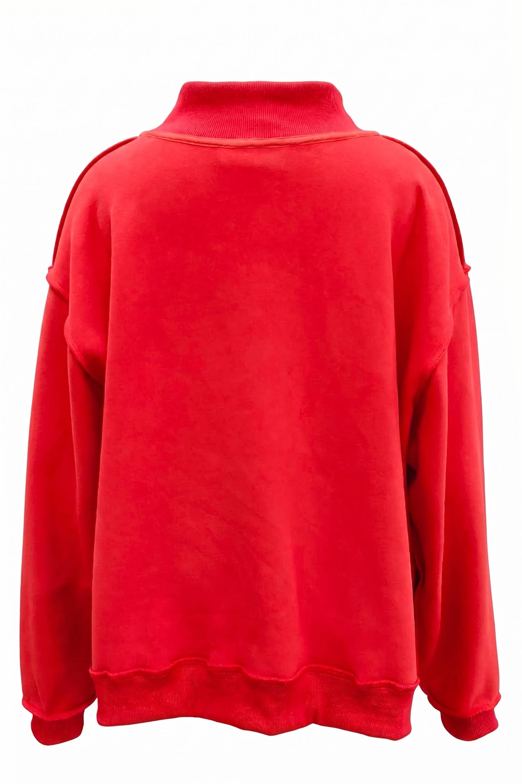 MERRY Embroidered Mock Sweatshirt