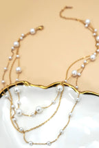 LAYERED PEARL NECKLACE