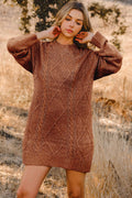 Cable Knit Sweater Dress