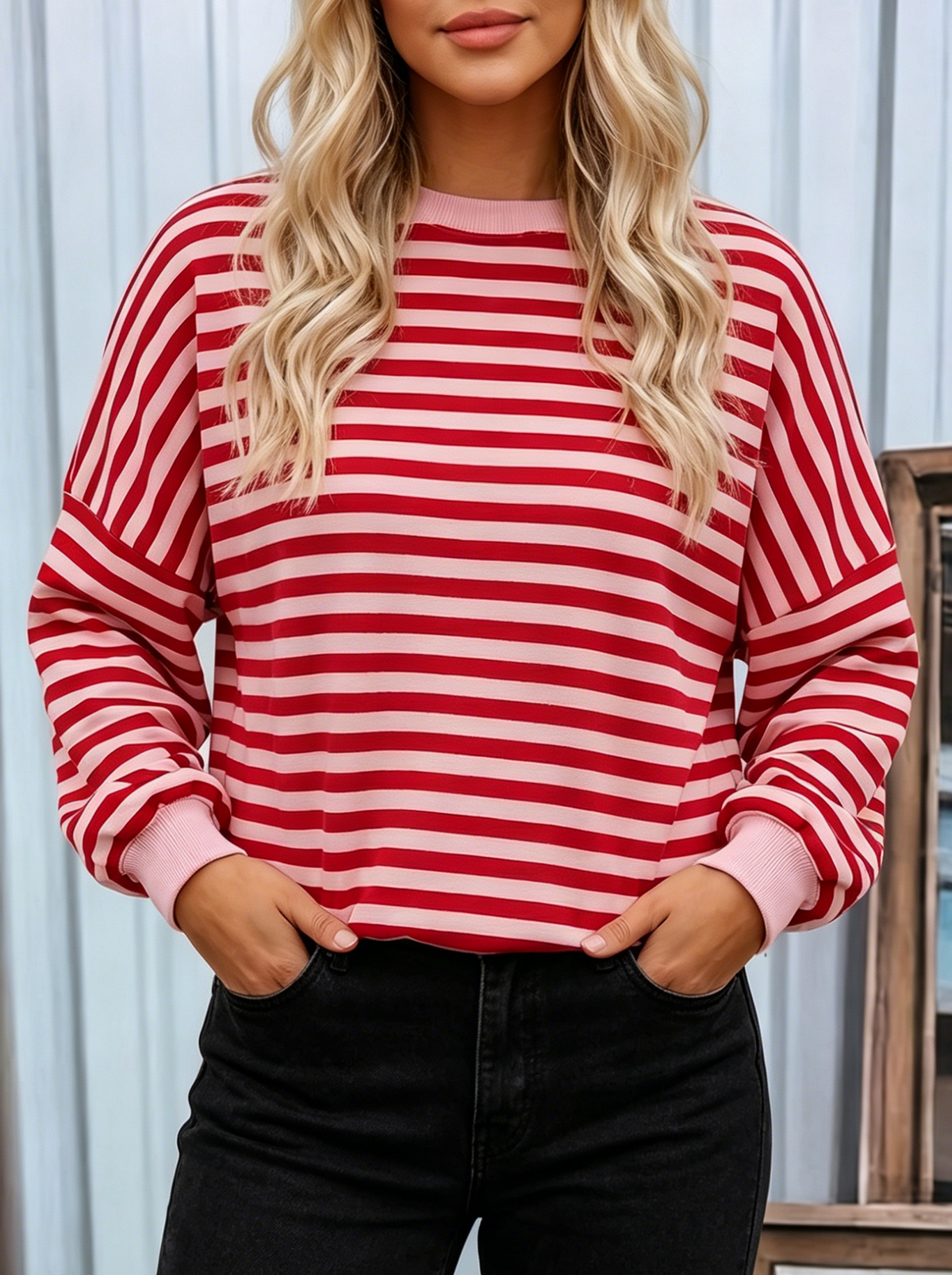 Libby Striped BacklessTop