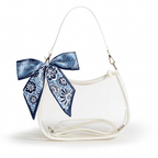 NC Tar Heels Sara Clear Purse with Skinny Scarf