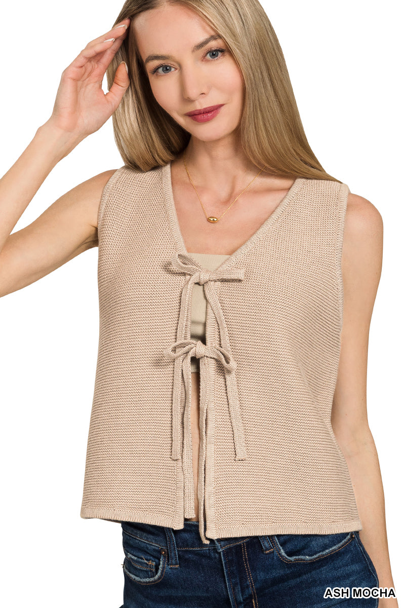 Caelie Tie Sweater Vest
