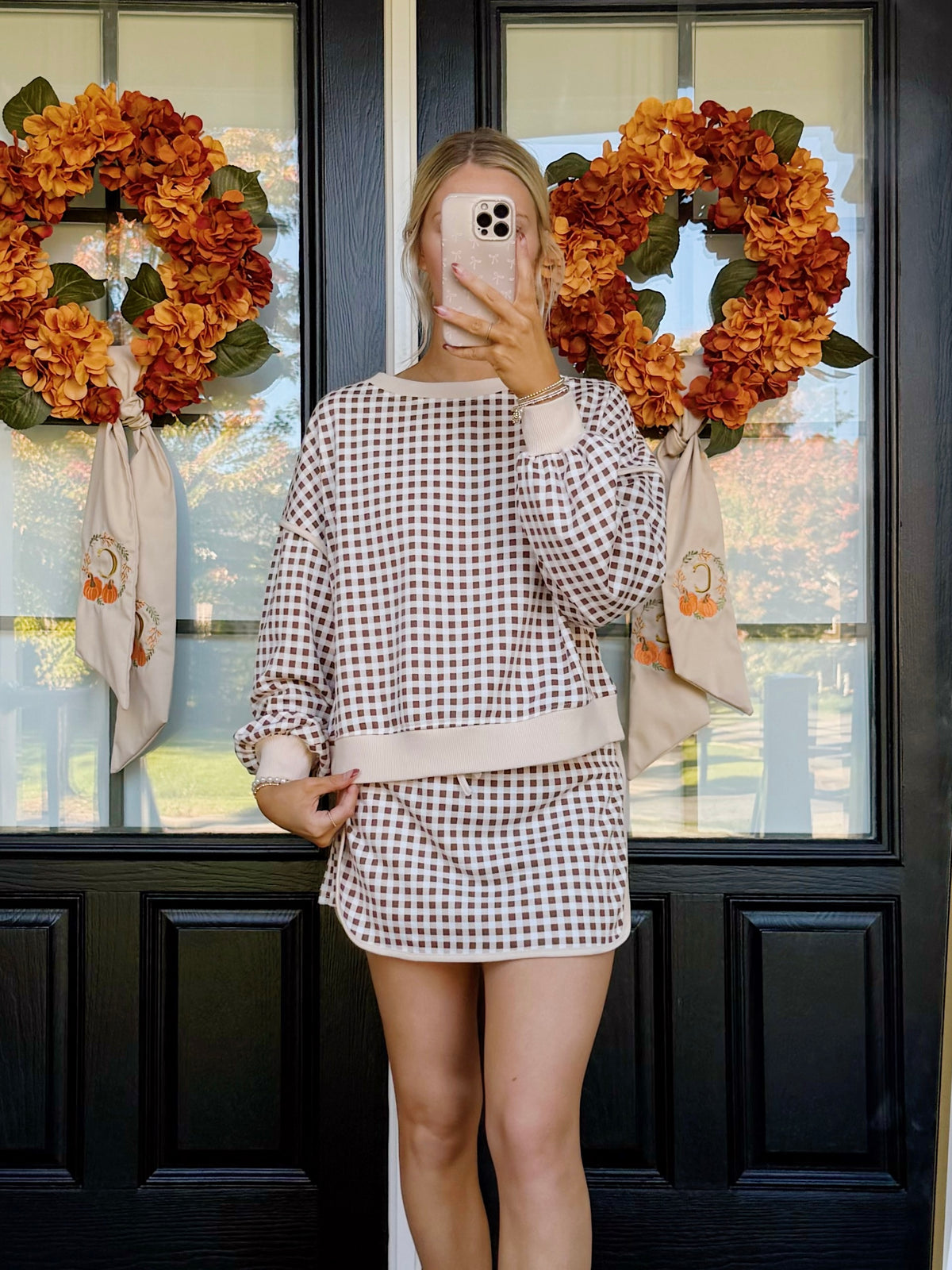 Gingham Skort Set