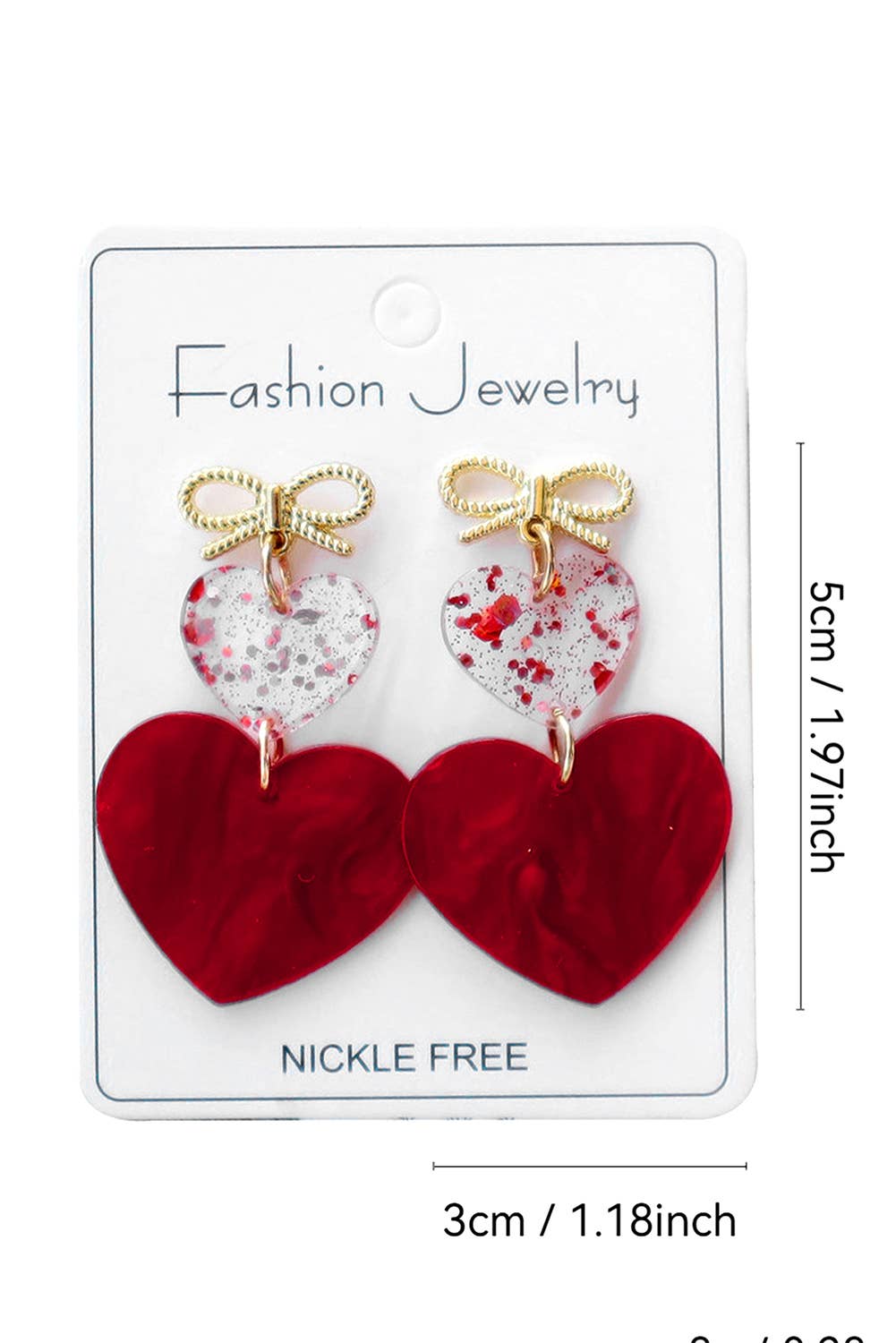 Heart Shape Dangle Earrings