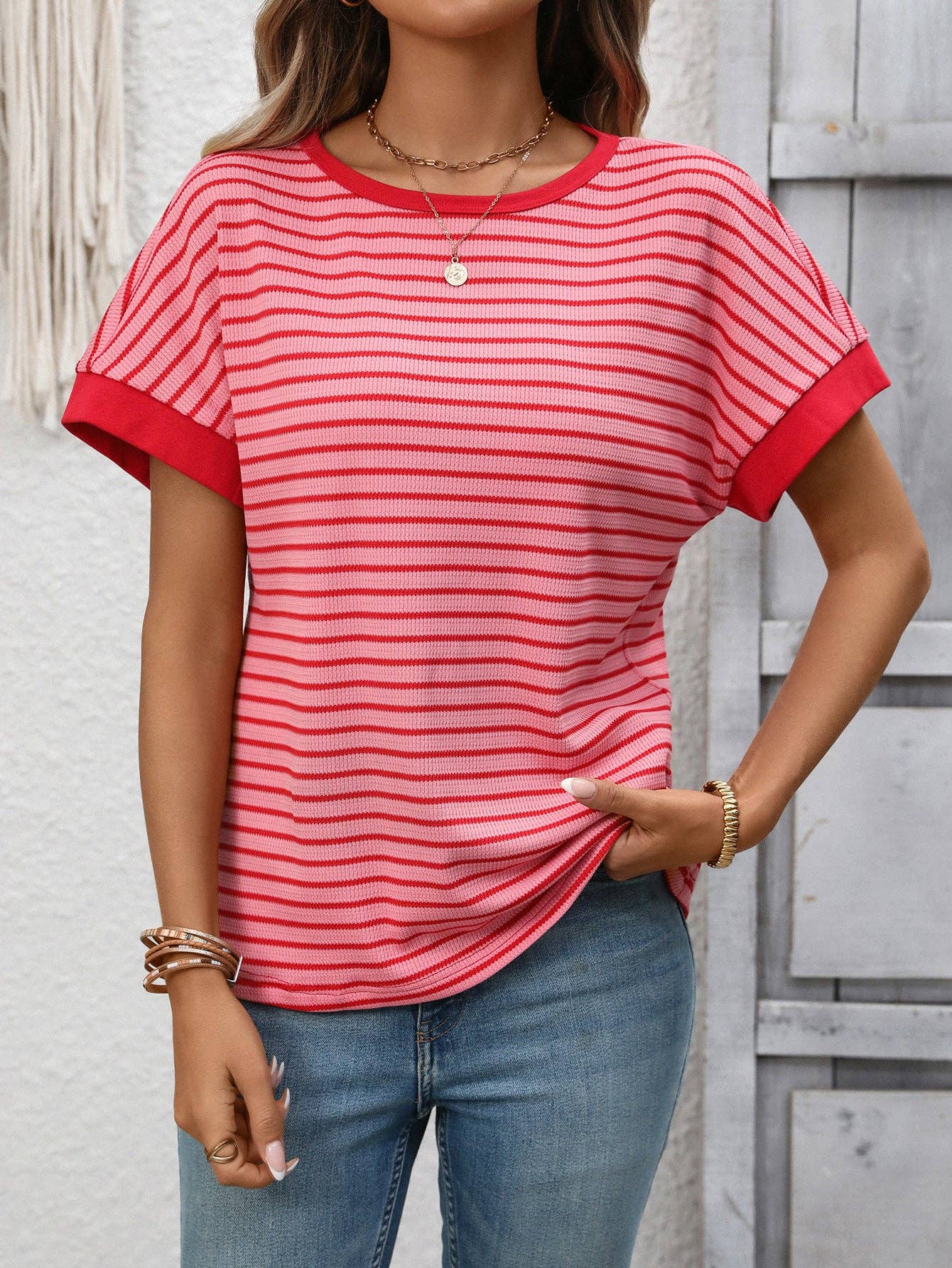Calliope Striped Knit Top