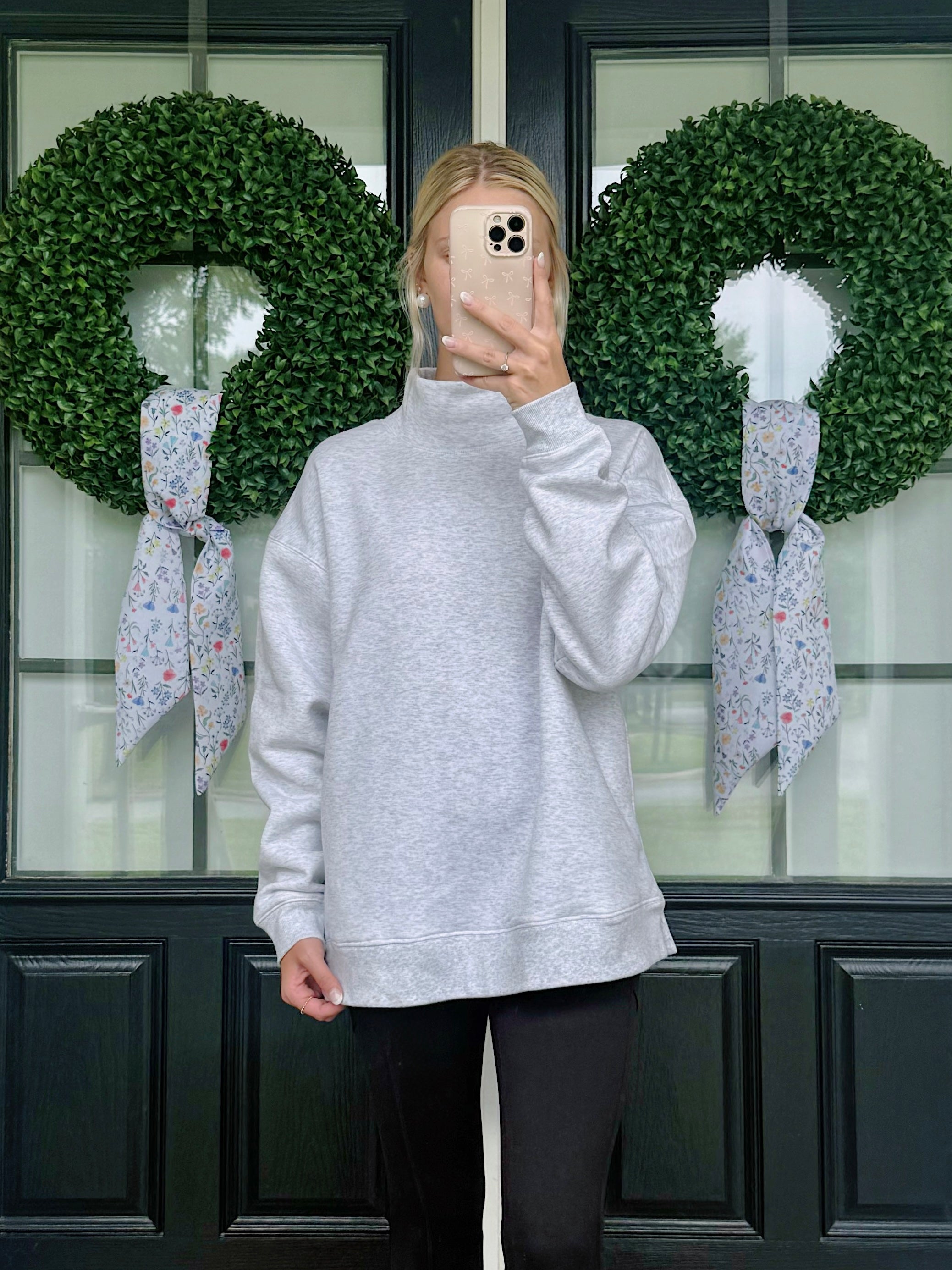 ANNA MOCK NECK PULLOVER