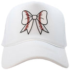 Baseball Bow Coquette Patch Foam Trucker Hat