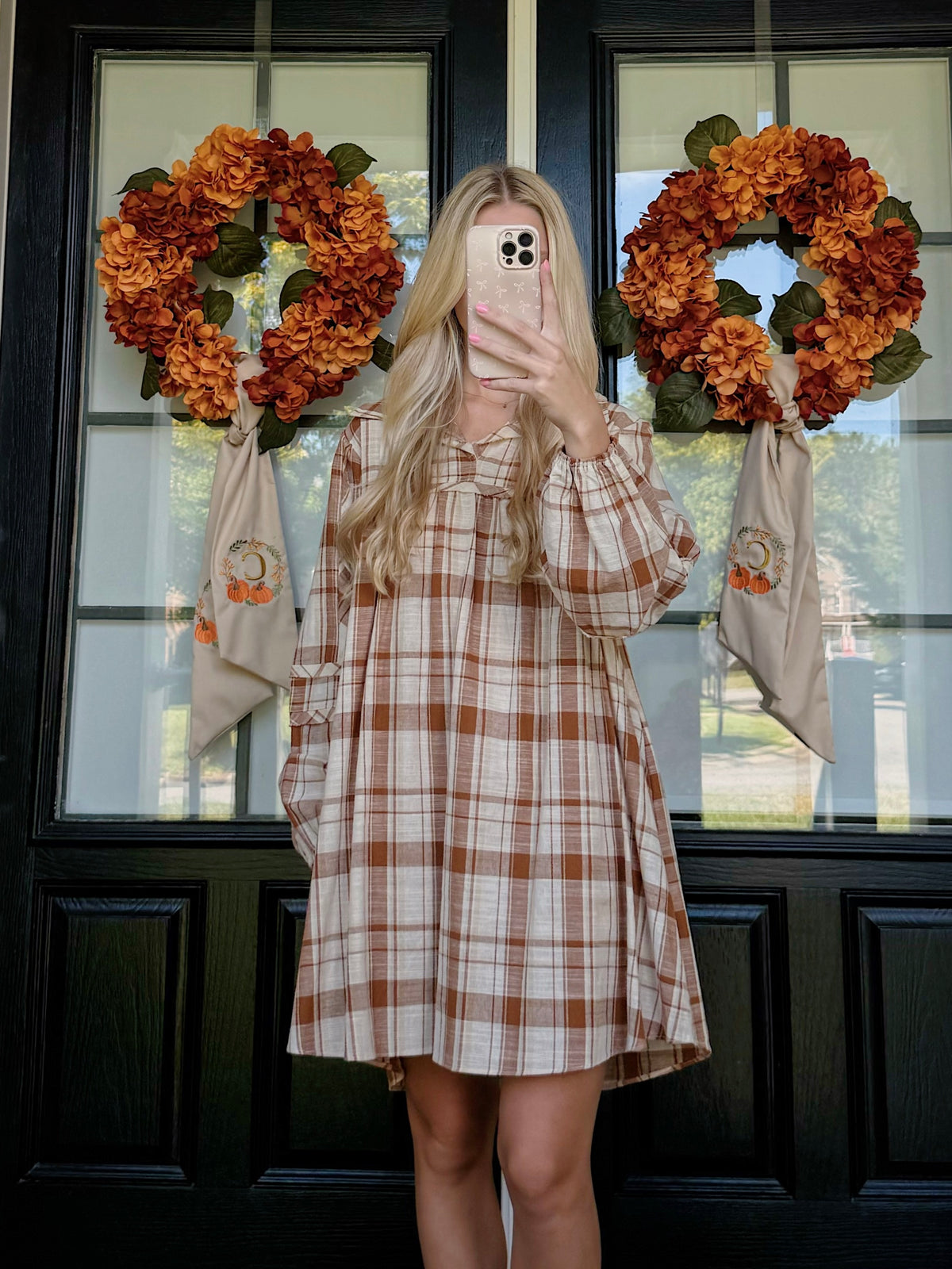 Plaid Side Pocket Dress