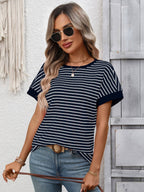 Calliope Striped Knit Top