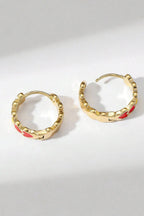 Red Heart Hook Earrings