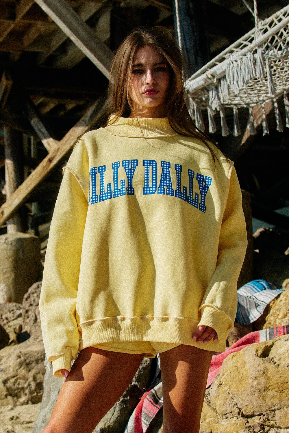 Dilly Reversible Mockneck Sweatshirt