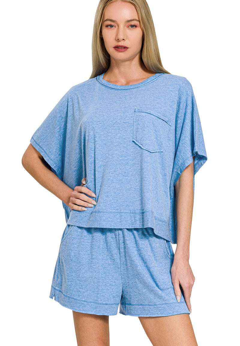 AINSLEY BOXY TOP & SHORTS SET