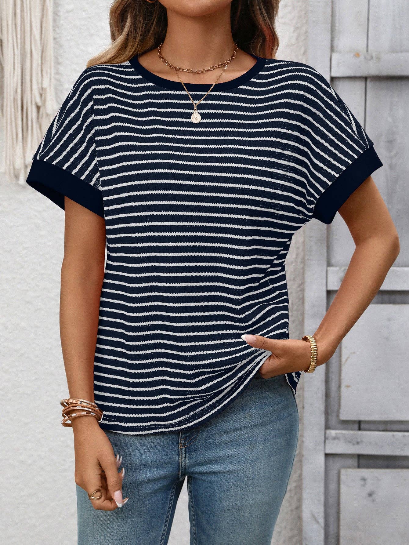 Calliope Striped Knit Top