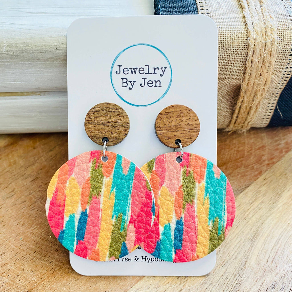 Colorful Brushstrokes Earrings