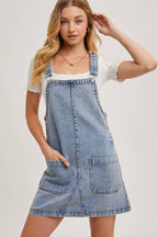 Ava Denim Overall Dress