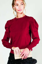 Ivy Puff Sleeve Sweater Top