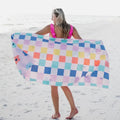 Flower/Checkered Quick Dry Towel