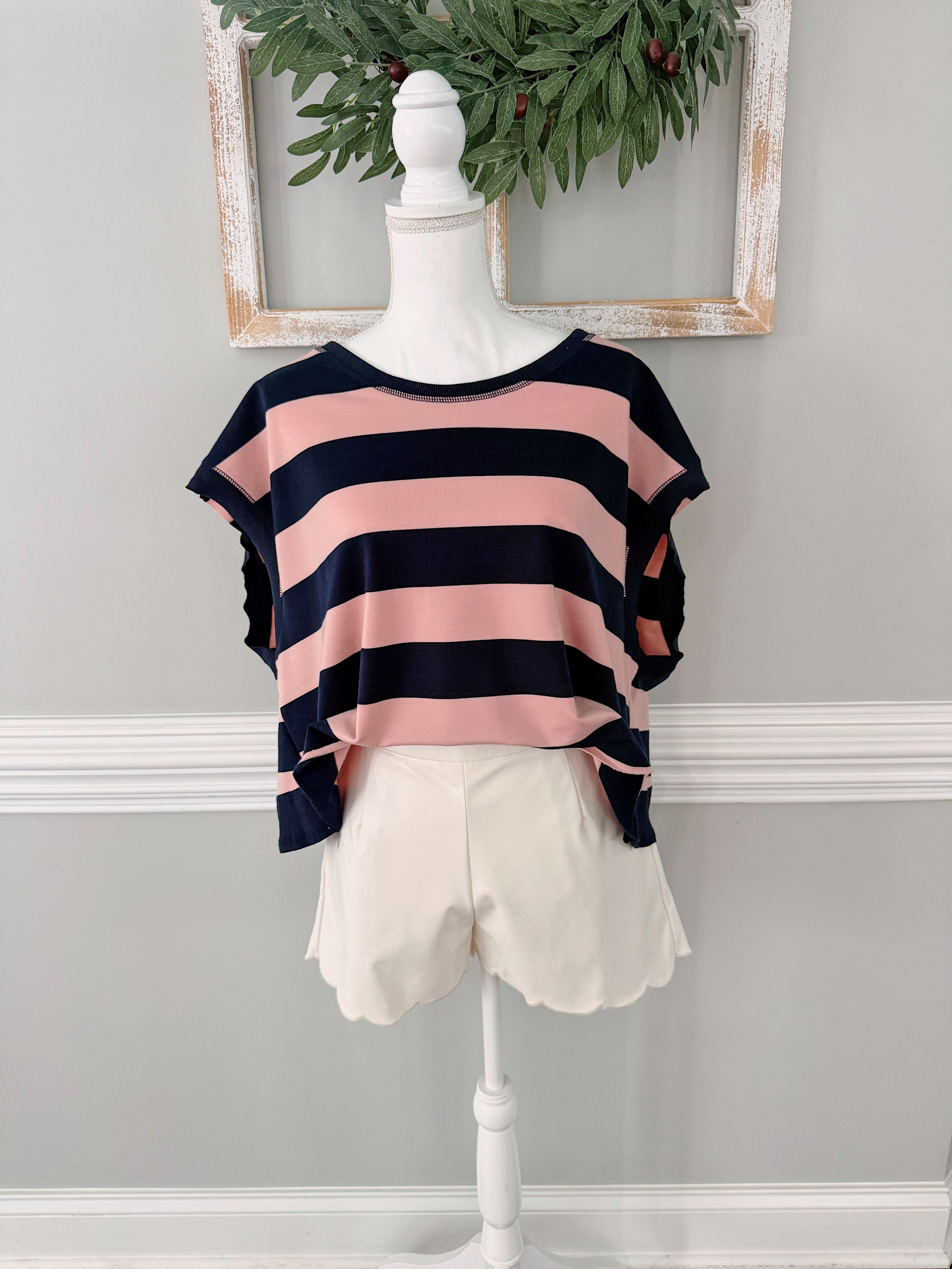 Boxy Crew Neck Top