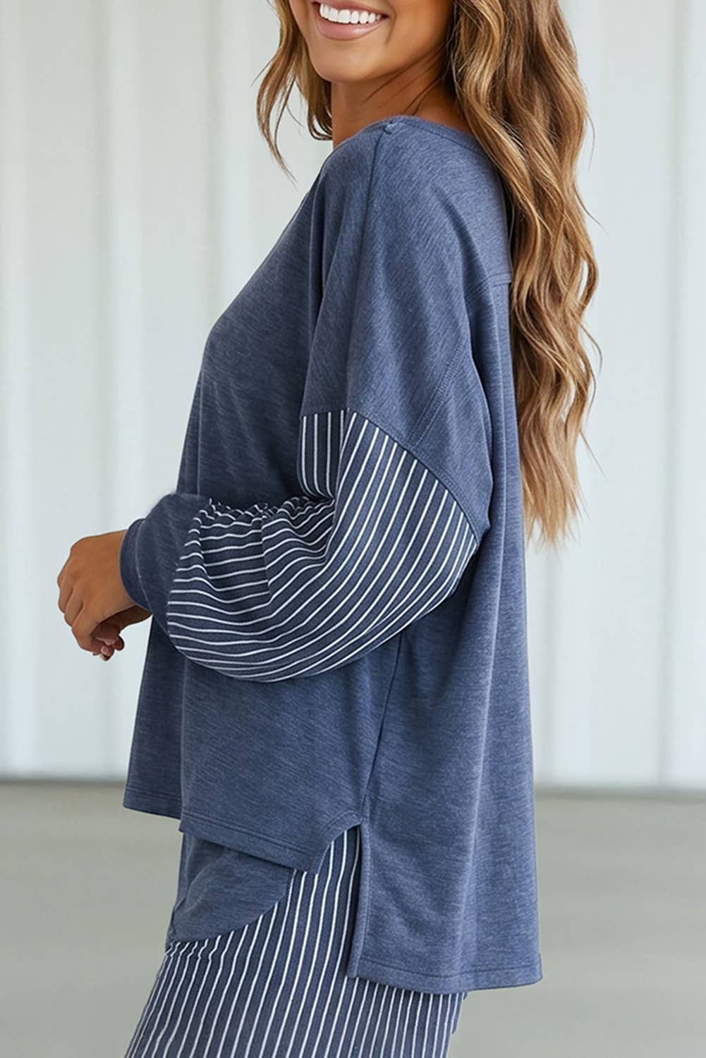 Striped Patchwork Pocket Lounge Set