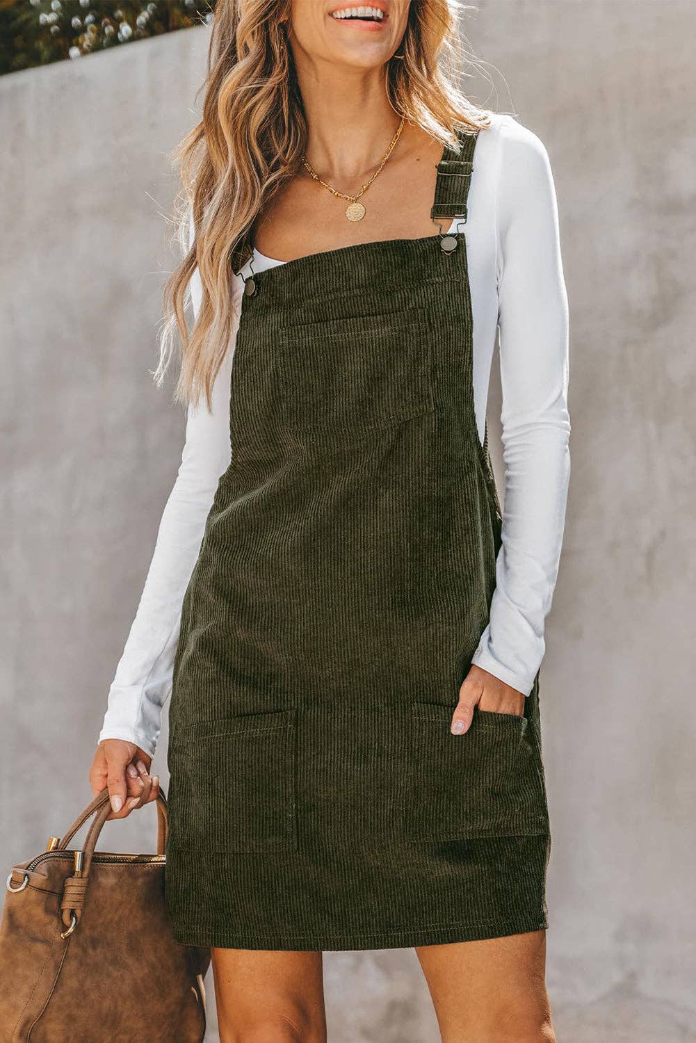 Hannah Corduroy Overall Dress