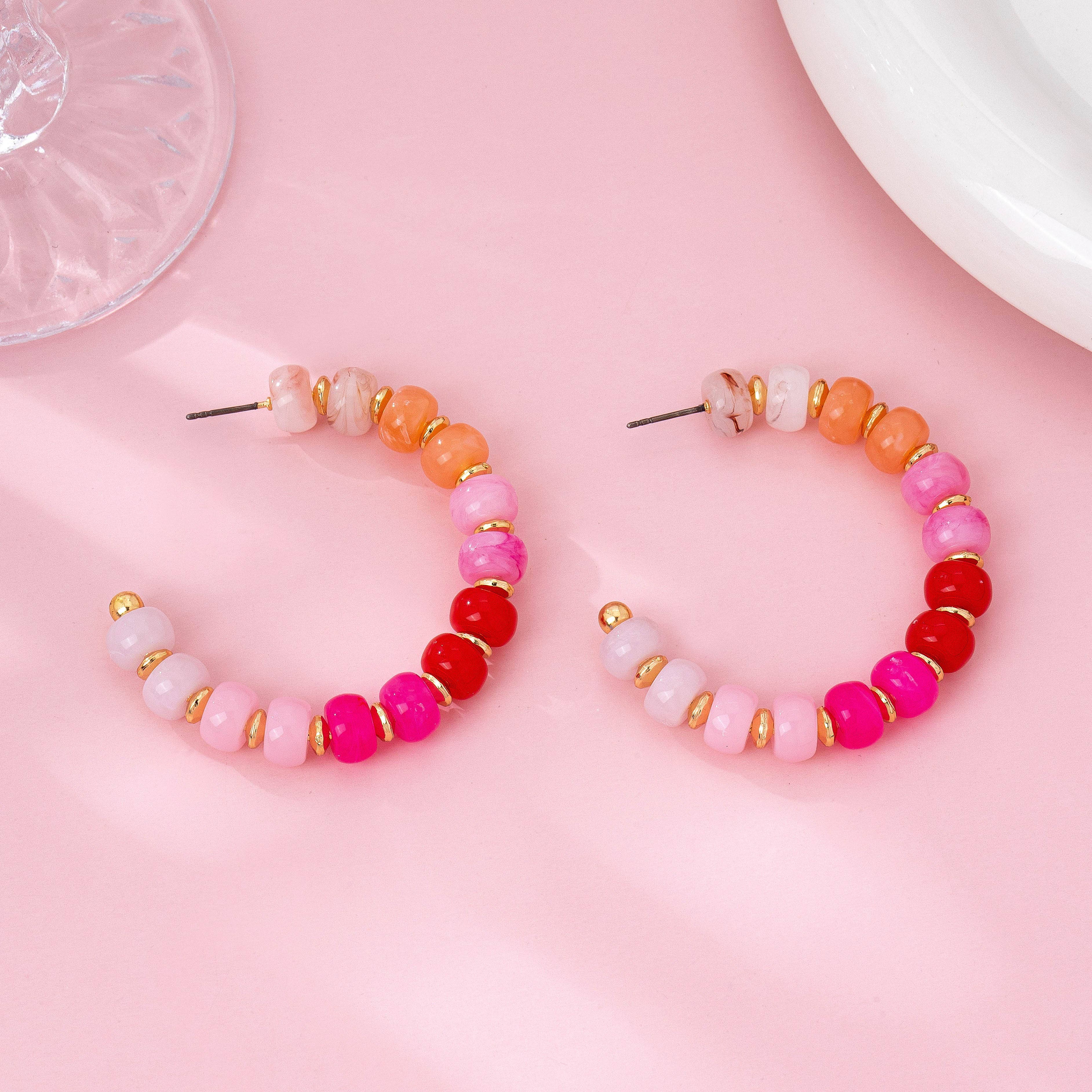Rainbow Hoop Earrings