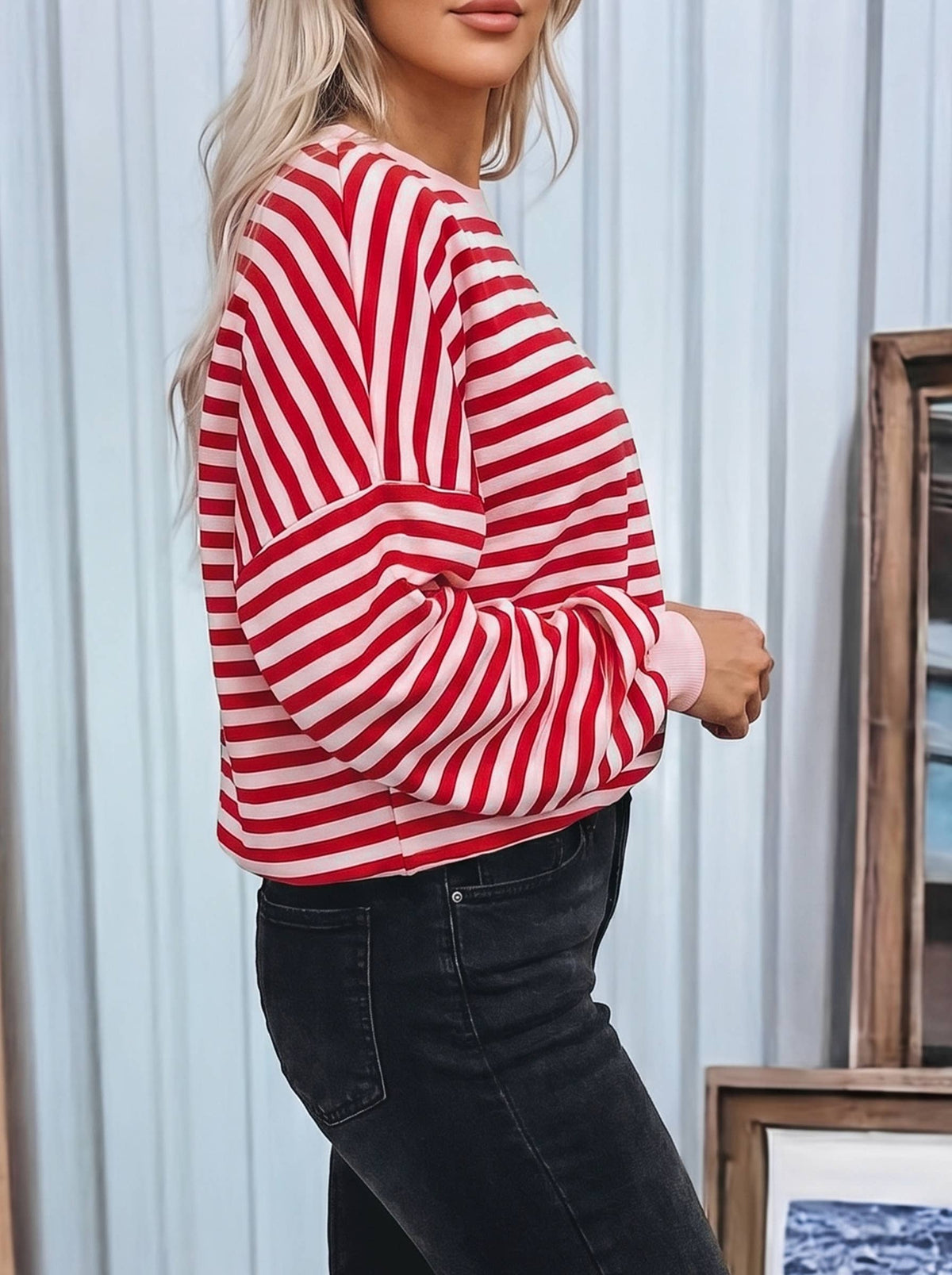 Libby Striped BacklessTop