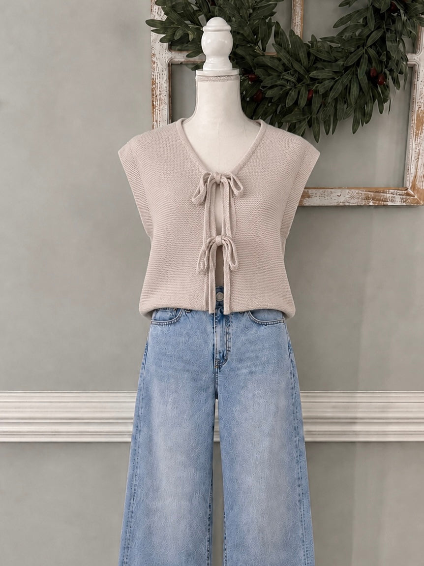 Caelie Tie Sweater Vest