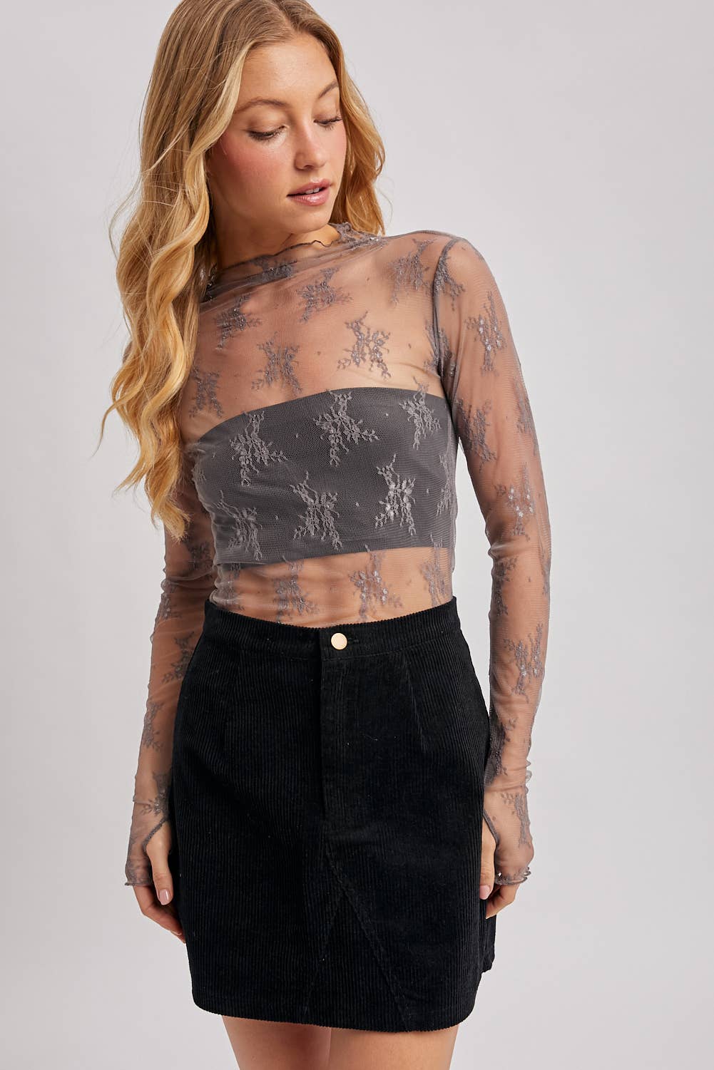 Mia Lace Mesh Top